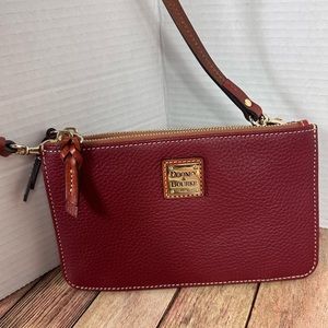 Dooney & Bourke red pebble leather small crossbody